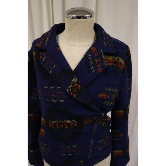 Blu Pepper Jacket Sweater Large Aztec/Tribal Pattern - Picture 3 of 6